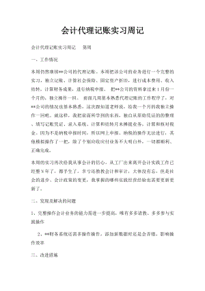 会计代理记账实习周记.docx