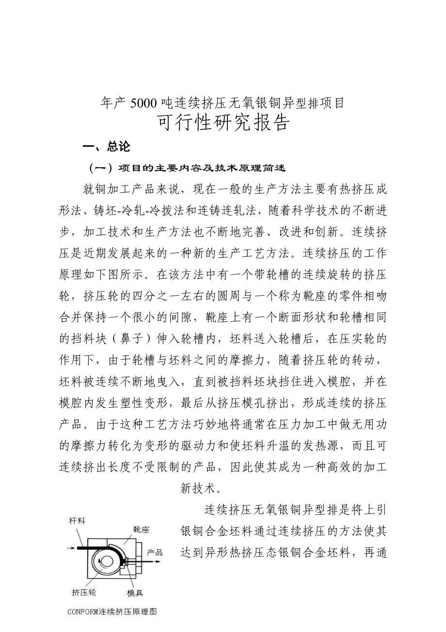 产5000吨连续挤压无氧银铜异型排可行性研究报告 .doc_第2页