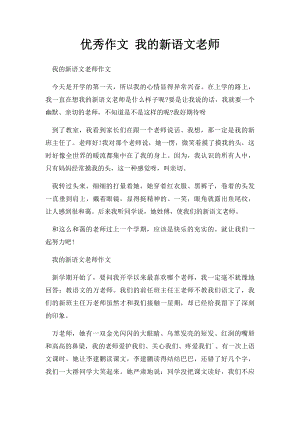 优秀作文 我的新语文老师.docx