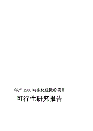 产1200吨碳化硅微粉项目(李)[最新].doc