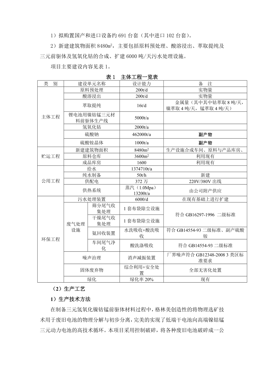 动力电池用高性能镍钴锰三元电池材料环境影响报告书.doc_第3页