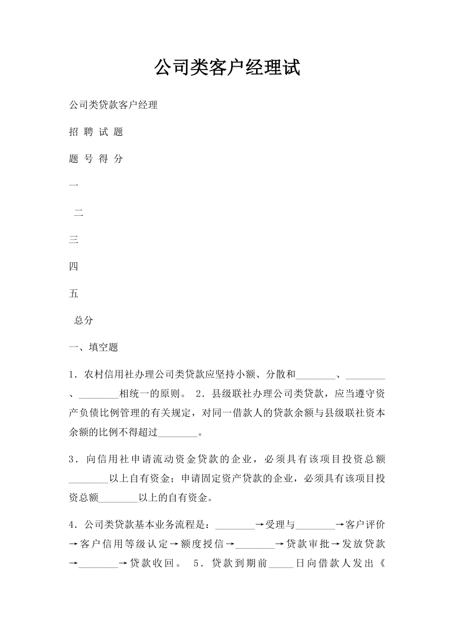 公司类客户经理试.docx_第1页