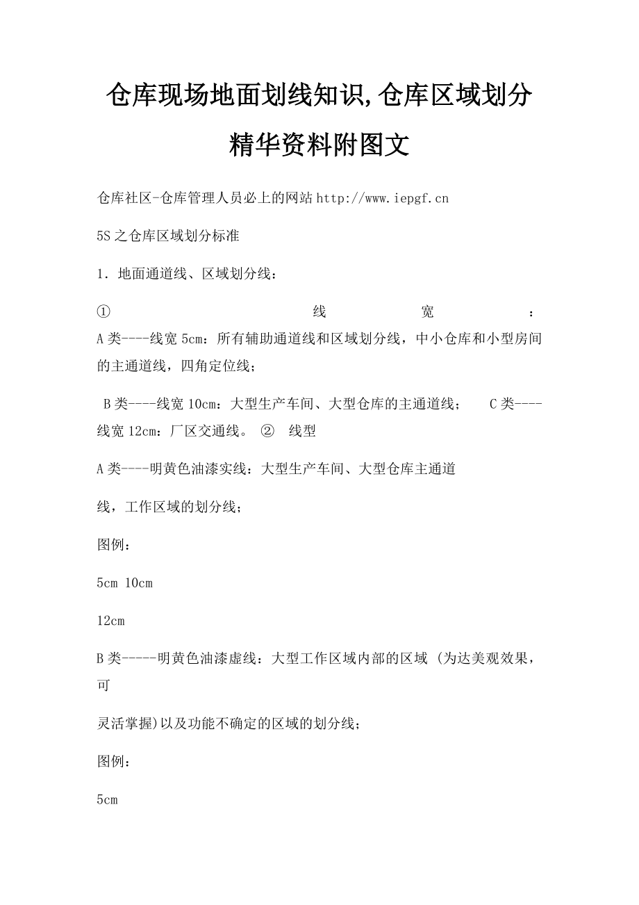 仓库现场地面划线知识,仓库区域划分精华资料附图文.docx_第1页