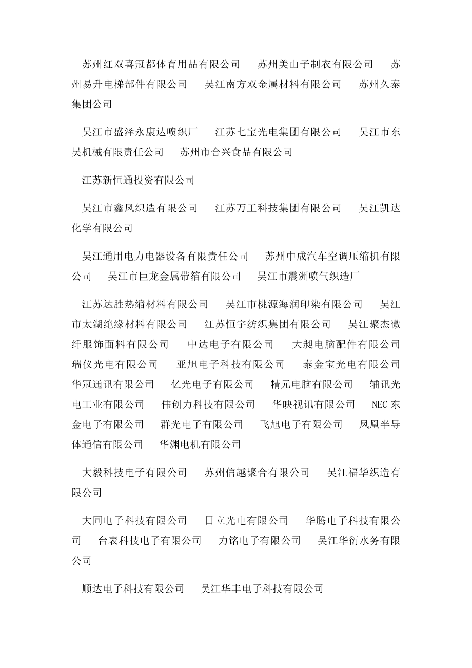 吴江知名企业名录.docx_第2页