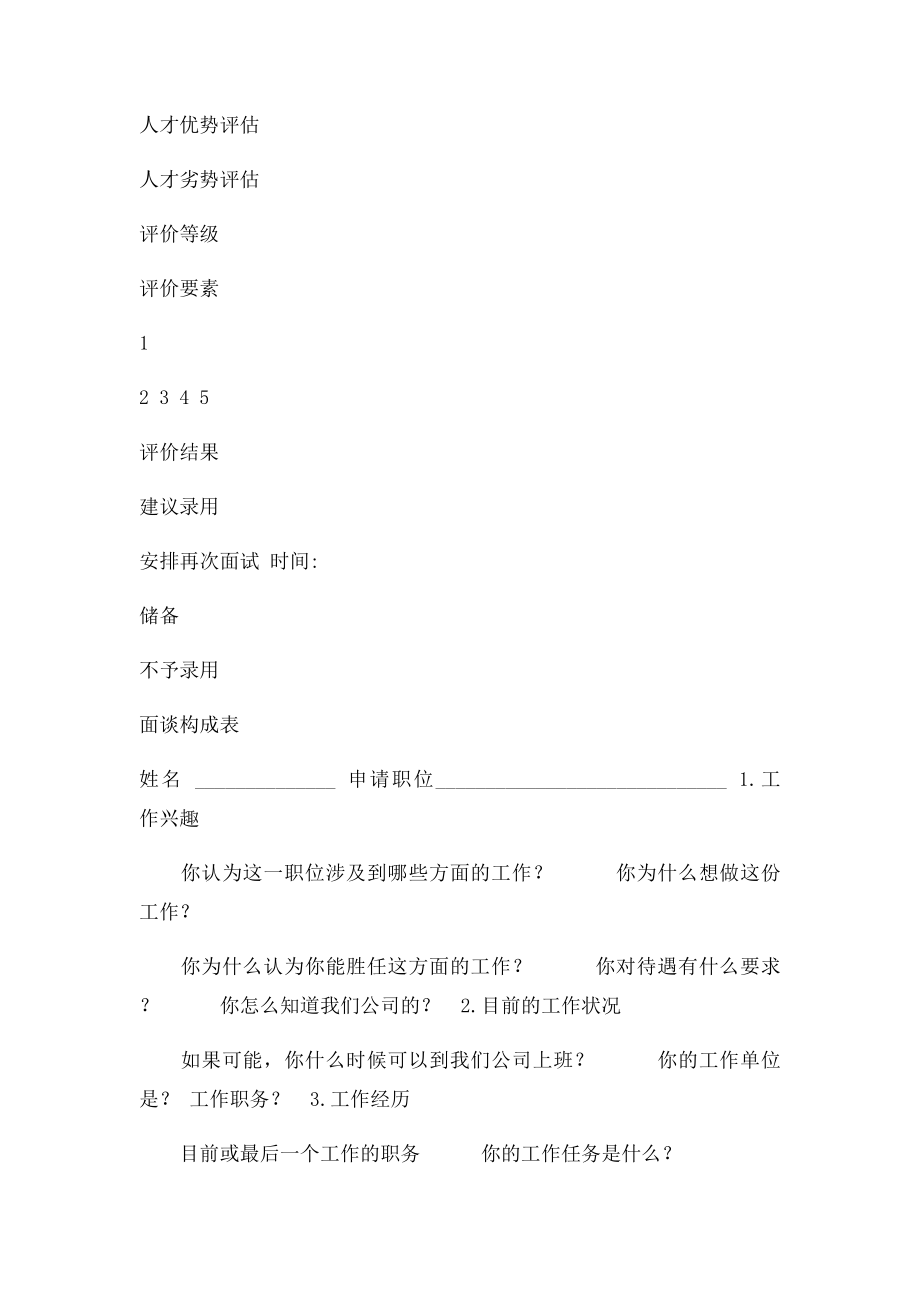 公司面试评价表.docx_第2页