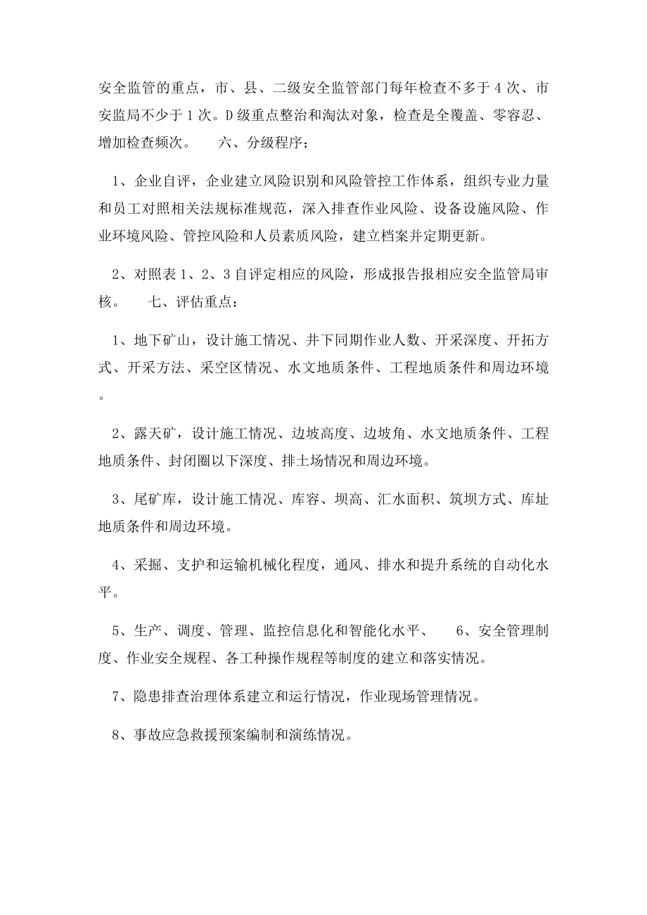 云南省非煤矿山安全生产风险分级相关要求.docx_第2页