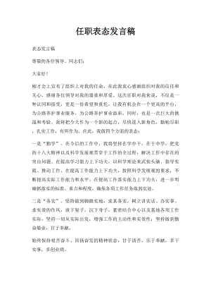 任职表态发言稿.docx