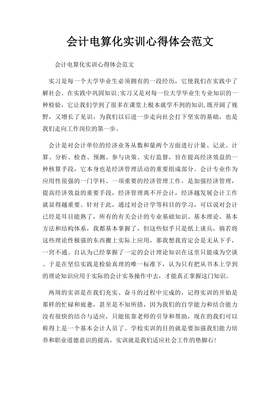 会计电算化实训心得体会范文.docx_第1页