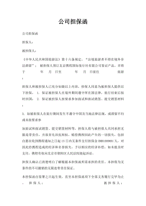 公司担保函(1).docx