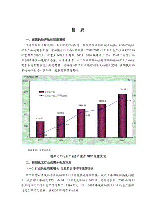 精细化工行业风险分析报告1.doc