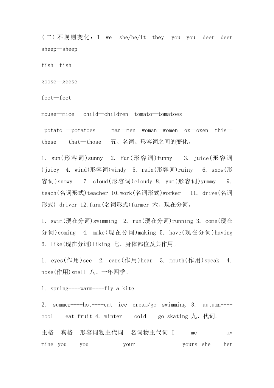 六年级英语毕业考试复习要点.docx_第3页