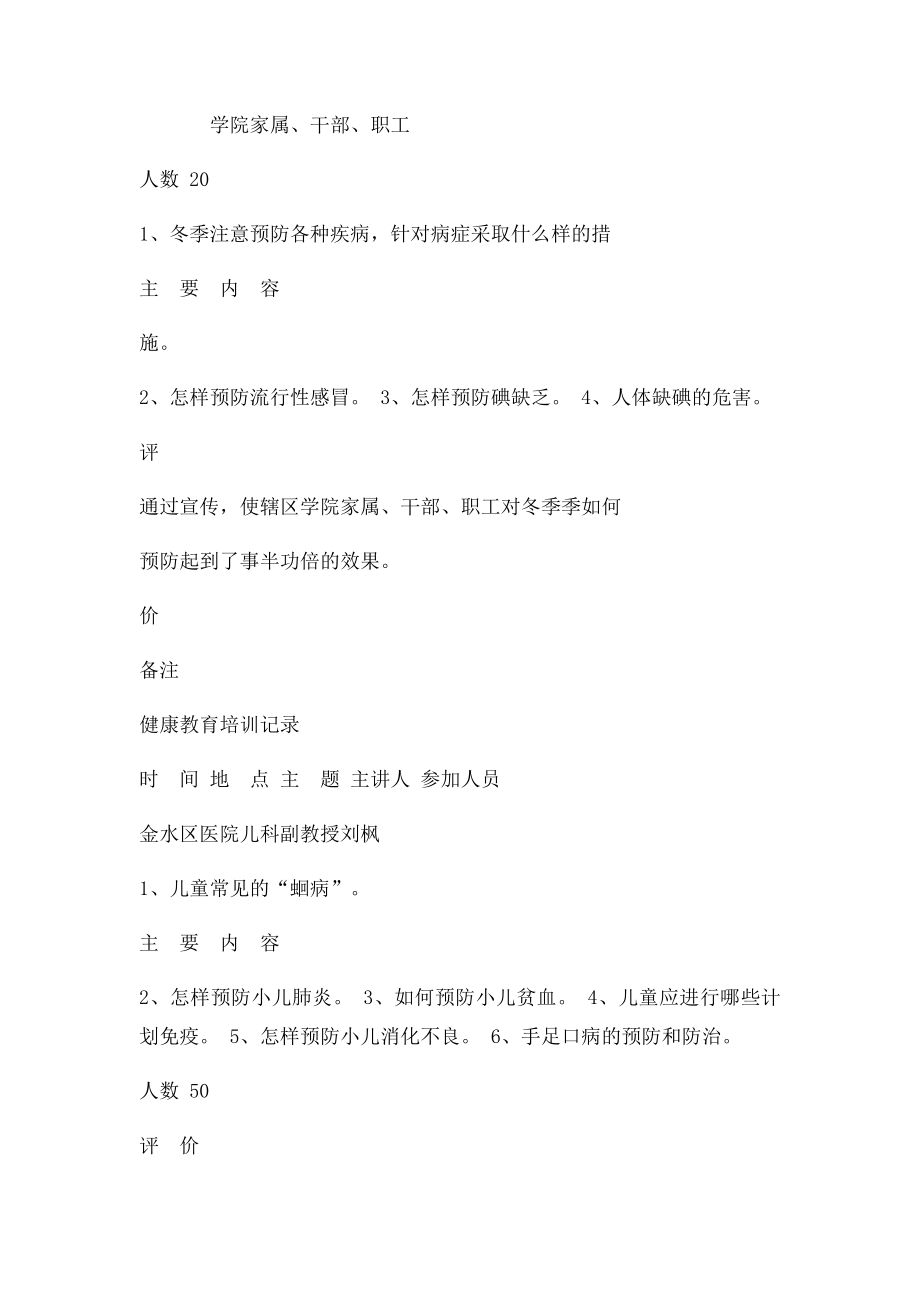 健康教育培训记录.docx_第2页