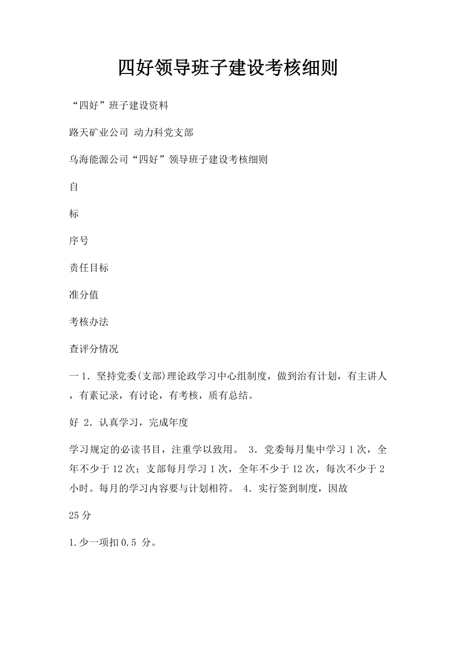 四好领导班子建设考核细则.docx_第1页