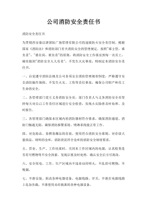 公司消防安全责任书.docx