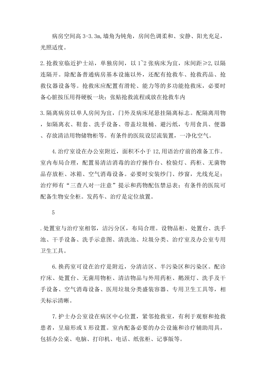 医院护理单元设置布局与管理要求.docx_第2页