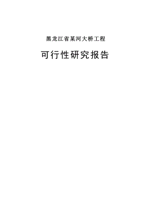 黑龙江省大桥可行性研究报告.doc