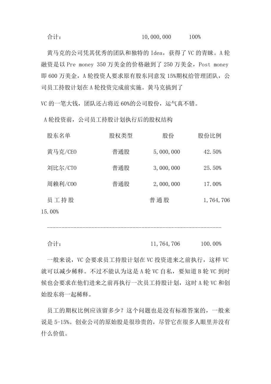 创业公司如何分配股权与期权.docx_第3页