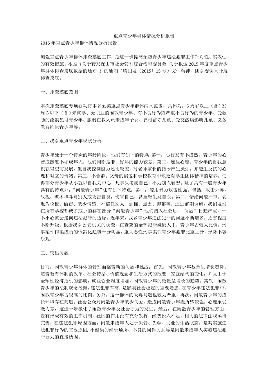 重点青少群体情况分析报告.doc_第1页