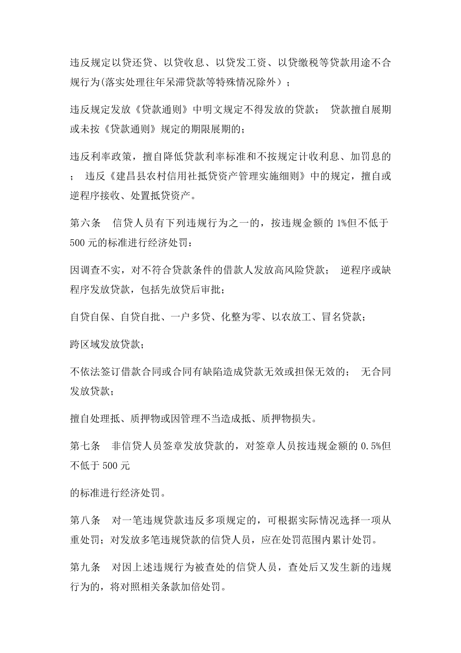 信贷人员违规行为经济处罚办法.docx_第2页