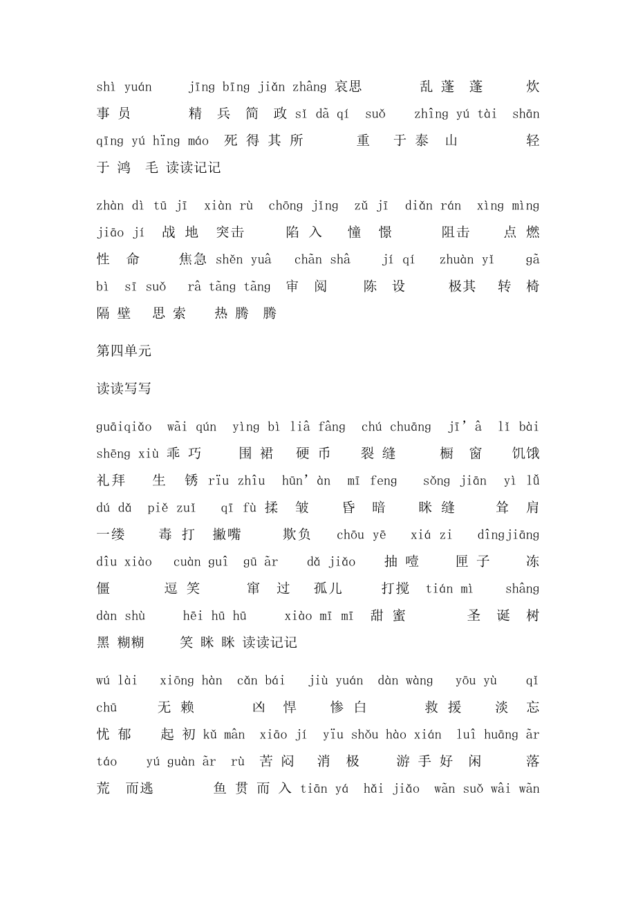 人教课六年级语文下册15单元词语盘点.docx_第3页