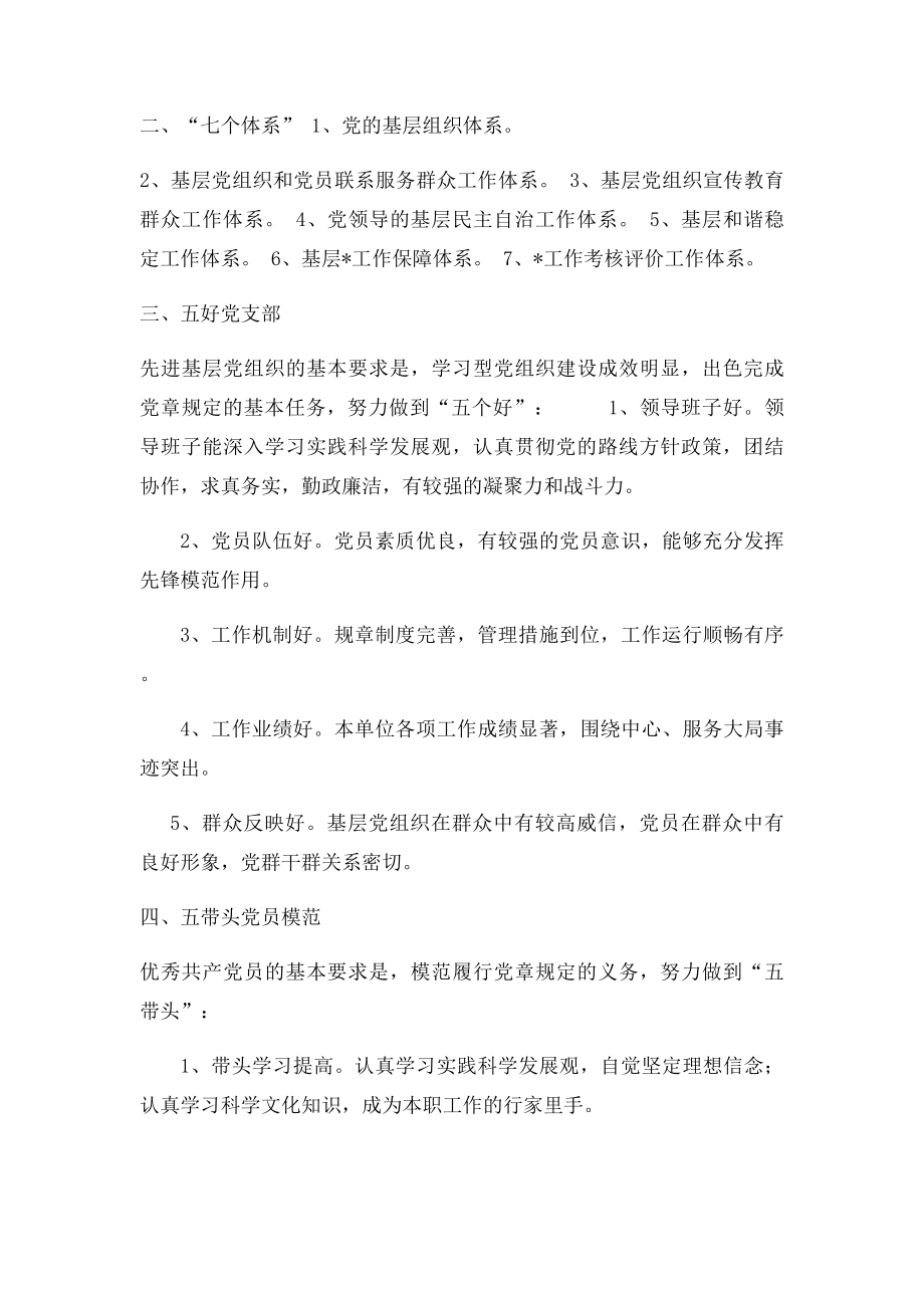 关于五个基本七个体系等党建工作含义的资料.docx_第2页