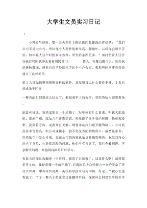 大学生文员实习日记.docx