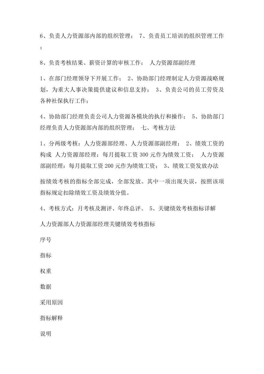 人力资源部门经理的关键考核指方案.docx_第3页