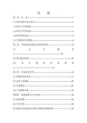 某公司高档牛皮沙发革加工项目可行性研究报告（80页优秀甲级资质可研） .doc