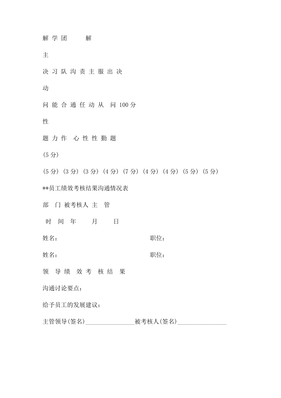 员工绩效考核评分表.docx_第2页