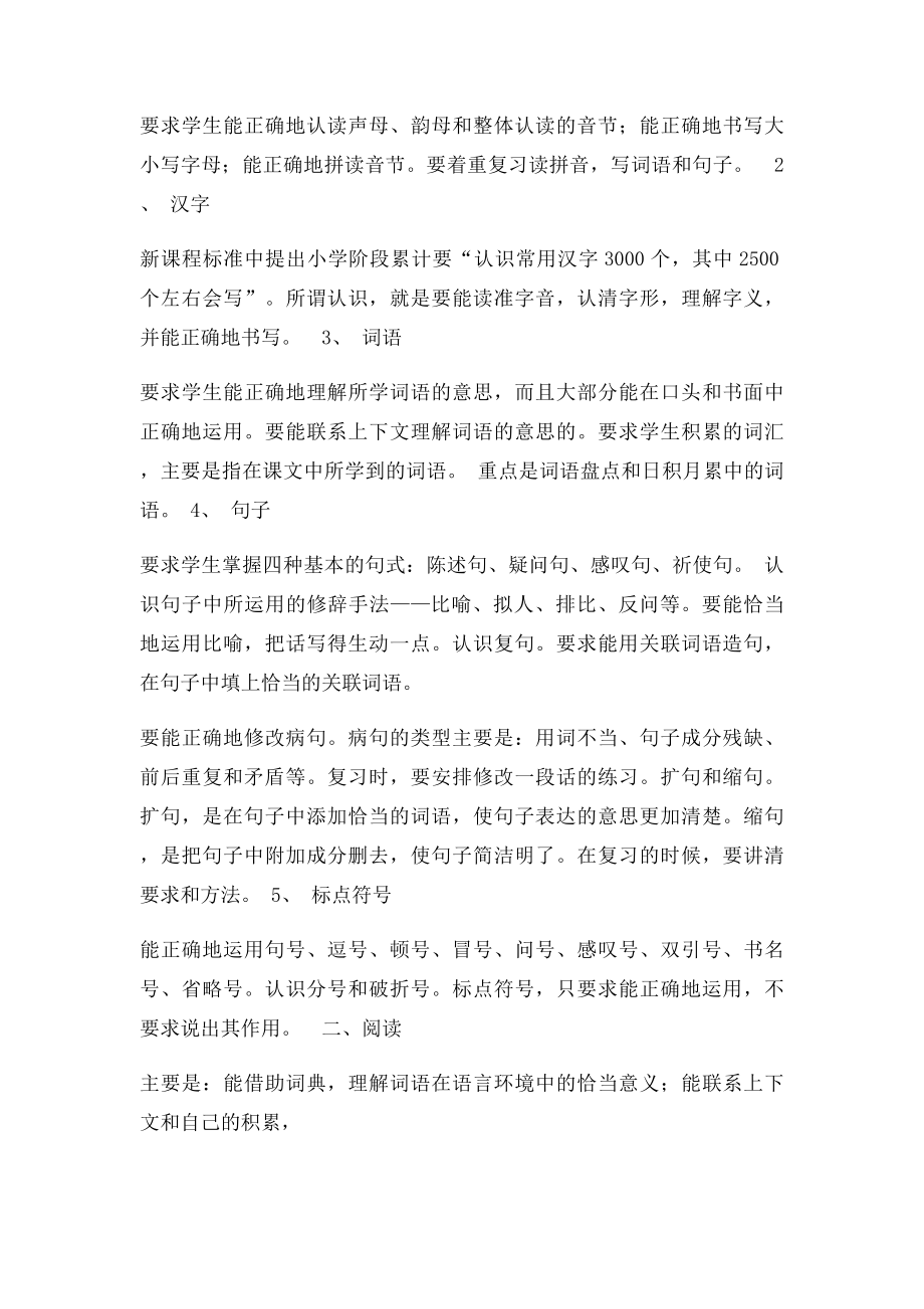 六年级语文下册期末复习计划.docx_第3页