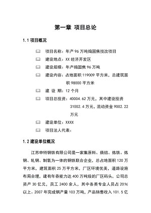 产96万吨捣固焦技改项目可行性研究报告书.doc