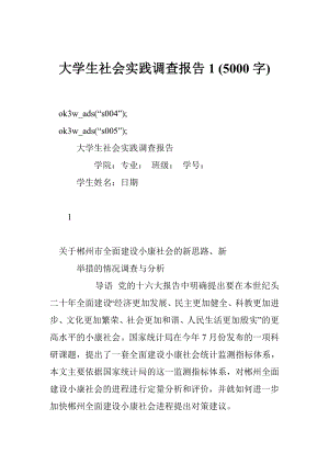 大学生社会实践调查报告1 (5000字).doc