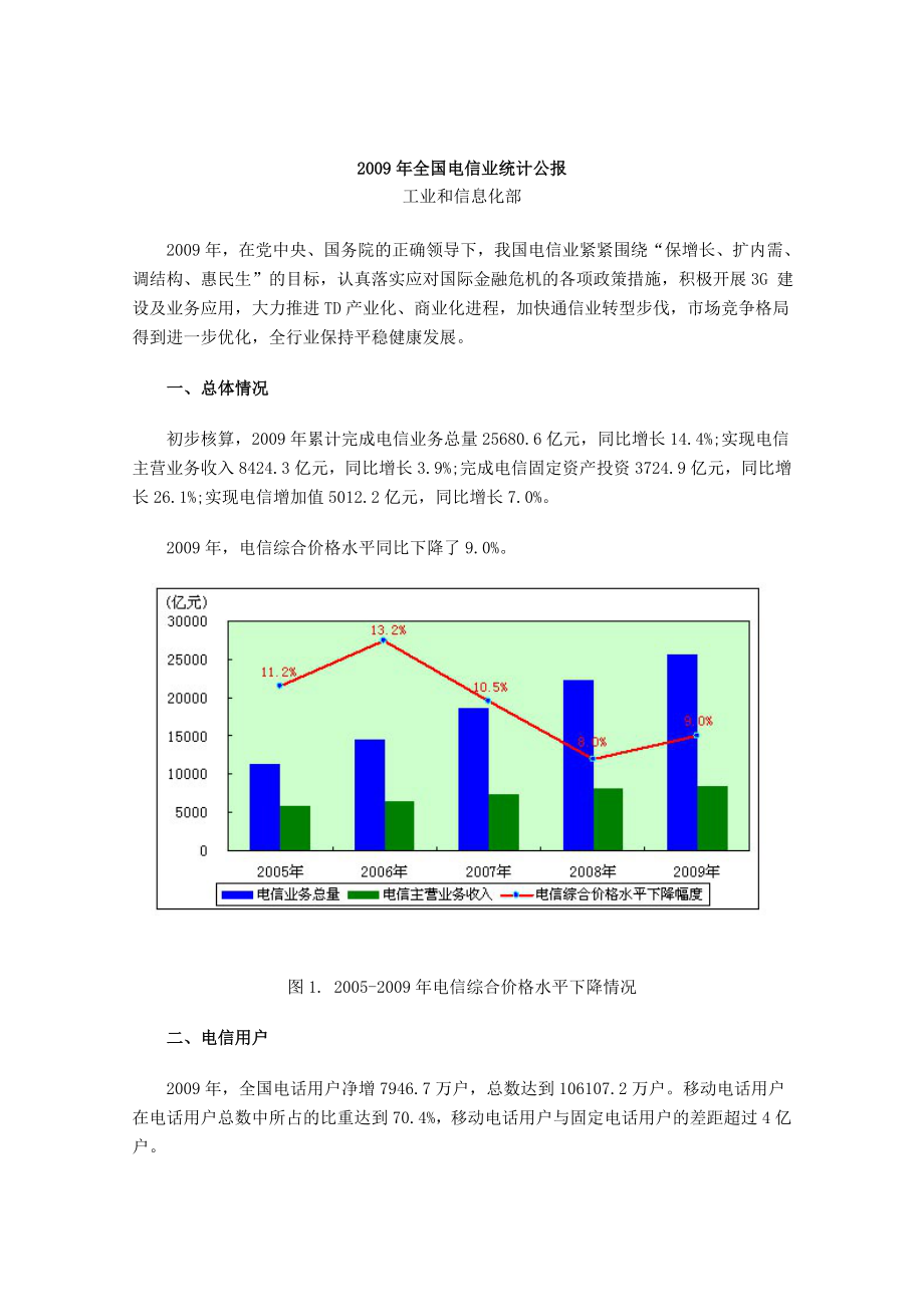 中国电信业统计公报.doc_第1页