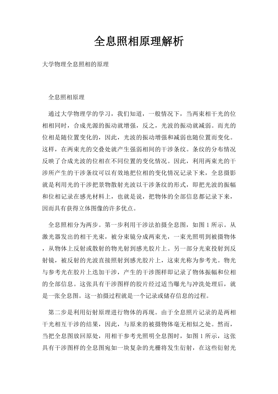 全息照相原理解析.docx_第1页