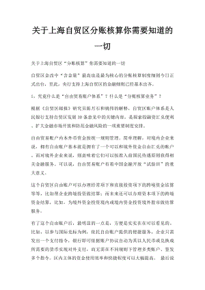 关于上海自贸区分账核算你需要知道的一切.docx