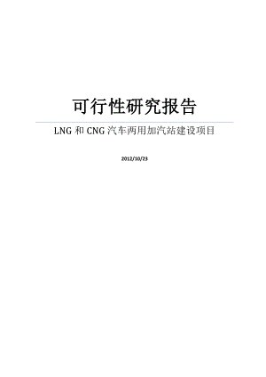 DOC某能源公司LNG和CNG汽车两用加汽站建设项目可行性研究报告.doc