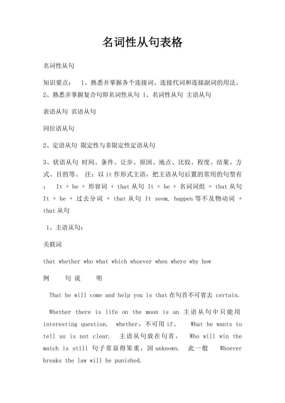 名词性从句表格.docx_第1页