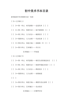 初中美术书本目录.docx