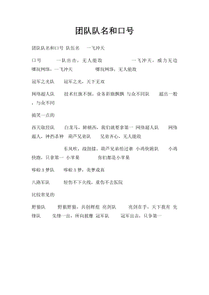 团队队名和口号.docx