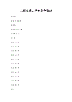 兰州交通大学专业分数线.docx