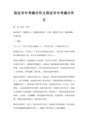 保定市中考满分作文保定市中考满分作文.docx