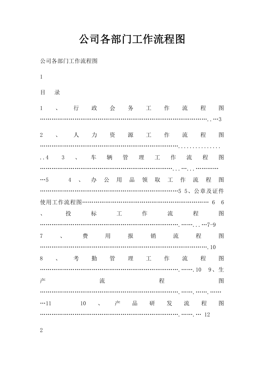 公司各部门工作流程图(1).docx_第1页