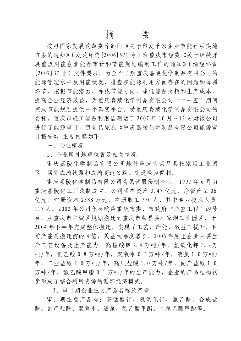 嘉陵化学制品有限公司能源审计报告080425（正式版）.doc_第3页