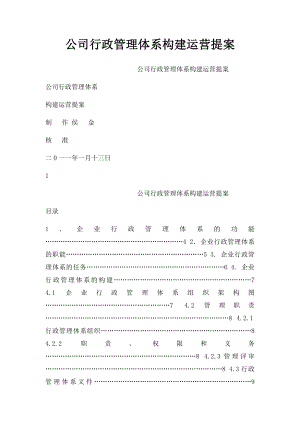 公司行政管理体系构建运营提案.docx