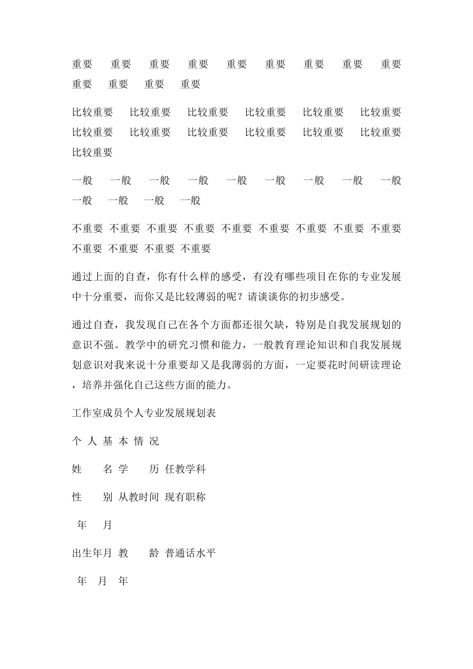 名师工作室成员个人专业发展规划表.docx_第3页