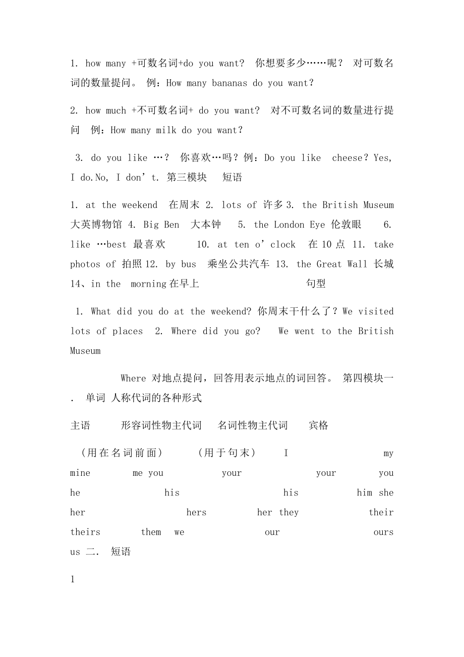 外研社小学英语五年级上册复习提纲.docx_第2页