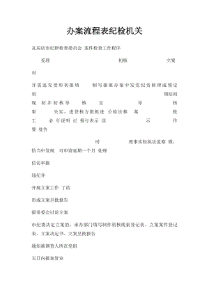 办案流程表纪检机关.docx