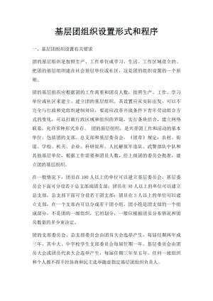 基层团组织设置形式和程序.docx