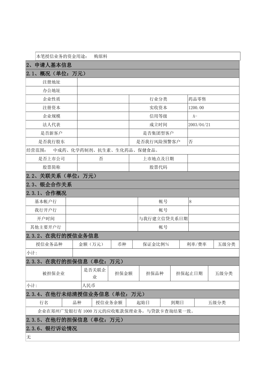 浦发银行上报授信报告.doc_第1页