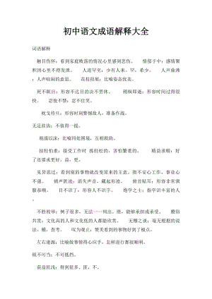 初中语文成语解释大全.docx